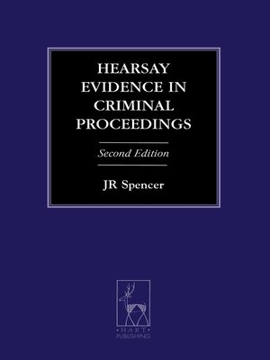 cover image of Hearsay Evidence in Criminal Proceedings